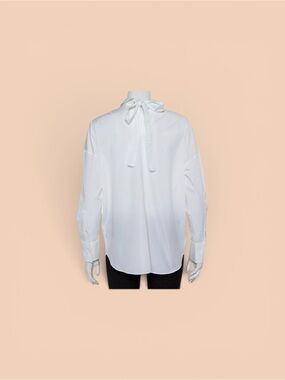 Valentino White Tie-Back Shirt Pocket Front